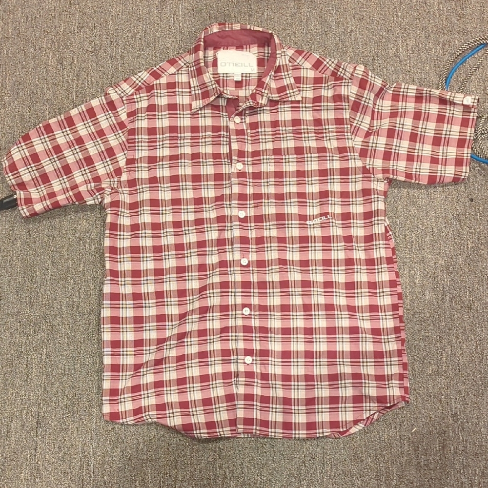 O'Neill Red and White Checkered Shirt